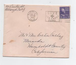 Scott # 807   used  on cover  posted  at   Berkeley  Calif. 03-24-1953