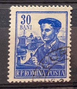 (3572) ROMANIA 1956 : Sc# 1027A TRACTOR DRIVER - VFU