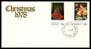 Australia 688-690 Christmas Set of Two U/A FDC