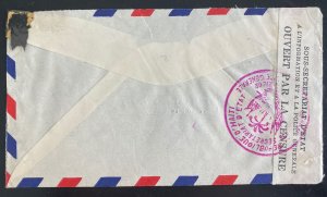1942 Port Au Prince Haiti Airmail Censored Cover To Cedar Rapids IA Usa 