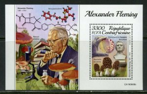 CENTRAL AFRICA 2019 ALEXANDER FLEMING  SOUVENIR SHEET  MINT NH