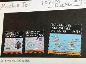 Marshall Islands Scott #107-109 Mint Never Hinged