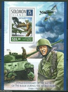 SOLOMON ISLANDS 2014 70th ANNIVERSARY  OF THE BATTLE OF THE BULGE  S/S MINT  NH