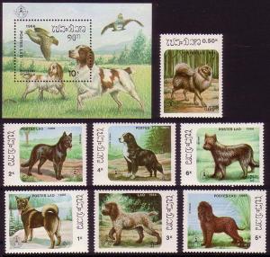 Laos Dogs 7v+MS SG#930-936+937