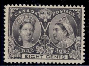 CANADA #56, 8¢ dark violet, og, NH, VF+, Miller certificate, Scott $300.00