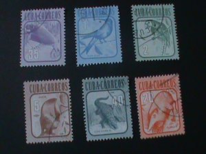 ​CUBA-1981-SC# 2457-62-CUBA BIRDS & ANIMALS-FANCY CANCEL-VF-LAST ONE