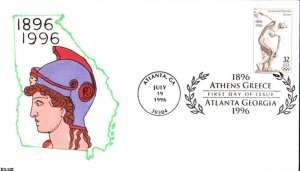 #3087 Olympic Discobolus Kribbs FDC