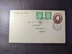 1942 England British Channel Islands First Day Cover FDC Jersey CI Local Use