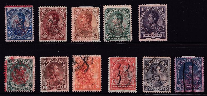 Venuezuela 1879 Scott 50//114 Mint & used offered as 1 Lot Fine