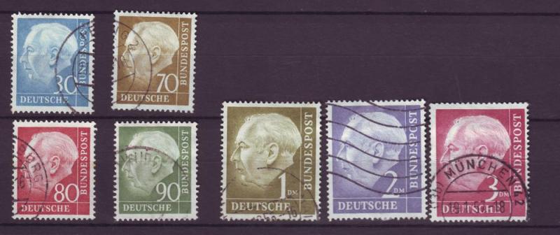 J4186 JLstamps 1954-60 @20%scv germany used heuss $16.00+v 