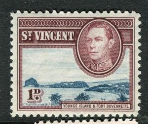 ST.VINCENT; 1938 early GVI issue fine Mint hinged 1d. value