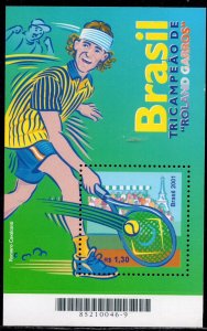 043 - Brazil 2001 - Tennis - MNH Souvenir Sheet