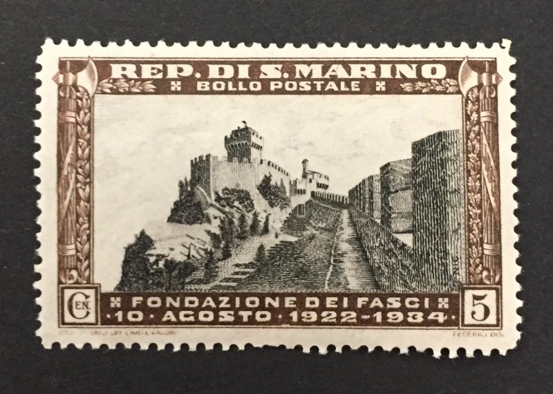 San Marino 1935 #161, 12th Anniversary Fascism, Unused/MH.