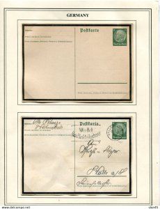 Germany 1934 2  Postal Stationary Cards 6pf memorial Hindenburg 14295