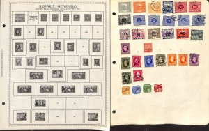 Slovakia German Occupation Stamp Collection on 4 Minkus Pages, 1939-44 (BD)