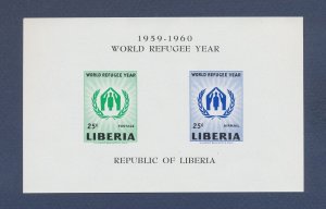 LIBERIA - Scott C124a -  MNH S/S - World Refugee Year - 1960