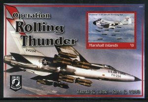 MARSHALL ISLANDS 2020 OPERATION ROLLING THUNDER VIETNAM WAR S/ SHEET MINT NH