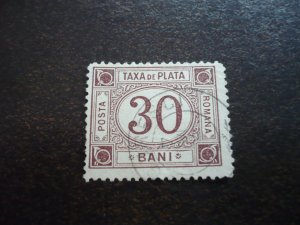 Stamps - Romania - Scott# J4 - Used Part Set of 1 Stamp