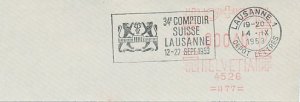 Postmark cut Switzerland 1953 National Trade Fair