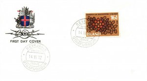 Iceland 1972 Tilskipun Issue FDC - L31678