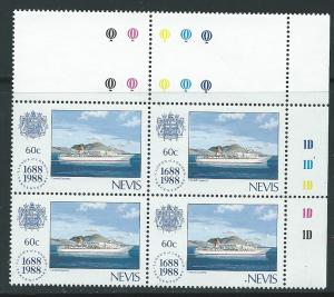 Nevis #572 LLoyds of London Block of 4 (MNH) CV$3.60