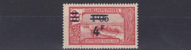 FRENCH COLONIES GUADELOUPE   1943 - 44  4F ON 1F 05 ON 2F     MH 