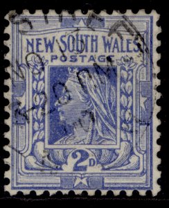 AUSTRALIA - New South Wales QV SG294a, 2d ultramarine, VERY FINE USED. CDS