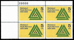 PCBstamps   US #1314 PB  20c(4x5c)National Park Service, 28668, MNH, (PB-1)