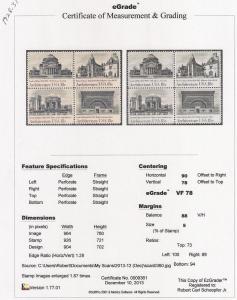 #1928-31 18 cents Architecture Block M OG NH EGRADED VF 78