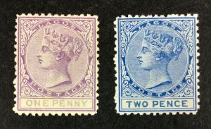 MOMEN: LAGOS SG #1-2 MINT OG H £160 LOT #68325*