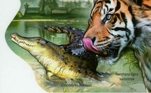 Philatelic Expo Jakarta Stamp Crocodile Tiger King Fisher S/S MNH #3179 / Bl.752 