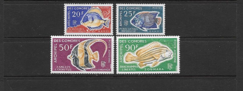 FISH - COMORO ISLANDS #74-75,C23-24  MH