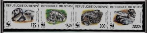 BENIN - NH STRIP of 1999  - WWF - SNAKES