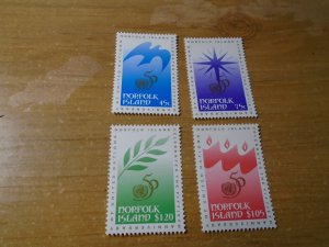 Norfolk Island  #  592-95  MNH