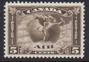 Canada Sc C2 1930 5 cent Circling the Globe airmail stamp mint