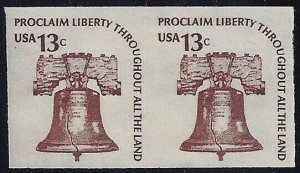 1618b - F-VF Imperf Error Pair Liberty Bell Mint NH Cat $22.50