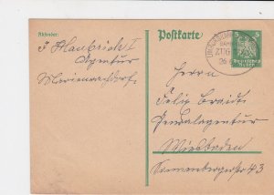 germany 1920s bahnpost railway stamps cover ref 18659 