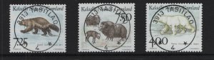 Greenland #296-298  cancelled 1995  native animals