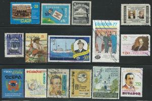 Ecuador  Mixture of 15 stamps  