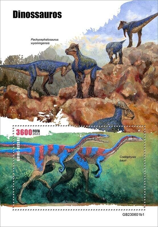 GUINEA BISSAU 2023 DINOSAURS SET OF TWO SOUVENIR SHEETS  MINT NEVER HINGED