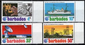 ZAYIX Barbados 368-371 MNH Communications Telegraphy Ships 062723S33M