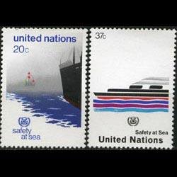 UN-NEW YORK 1983 - Scott# 394-5 Sea Set of 2 NH