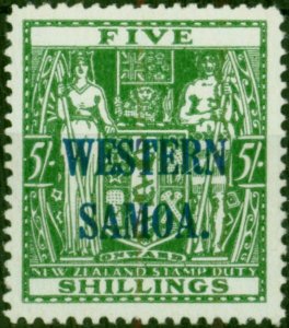 Western Samoa 1935 5s Green SG190 V.F MNH