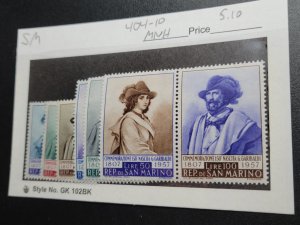 San Marino Scott #404-10 Mint Never Hinged