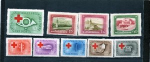 HUNGARY 1952,1957 YEARS SMALL COLLECTION SET OF 9 STAMPS MLH