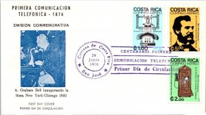 FDC Costa Rica 1976 - First Telephone Communication 1876 - San Jose - F37350