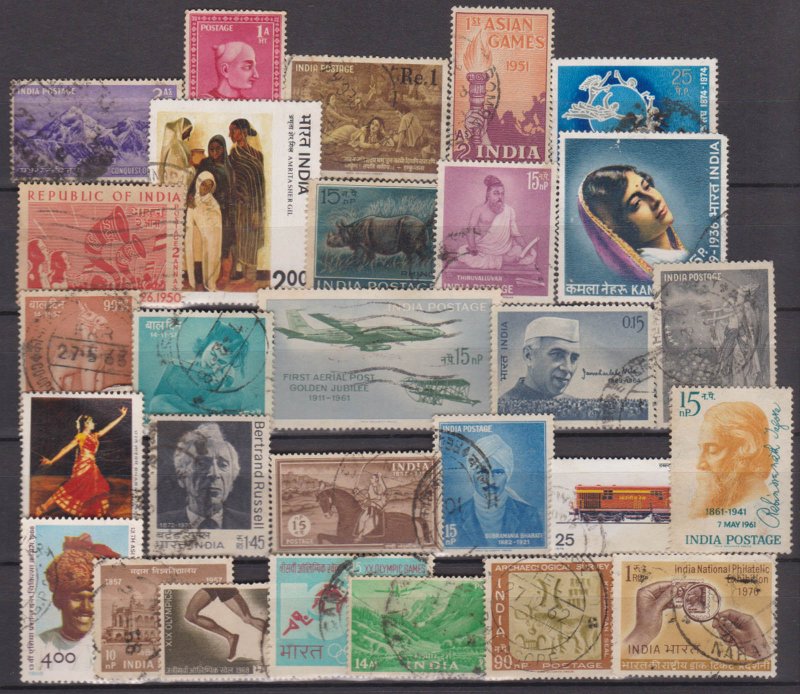 COLLECTION OF COMMEMORATIVE STAMPS - 200V - USED