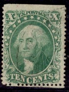 US Stamp #32 10c Washington USED SCV $190. Light Cancel