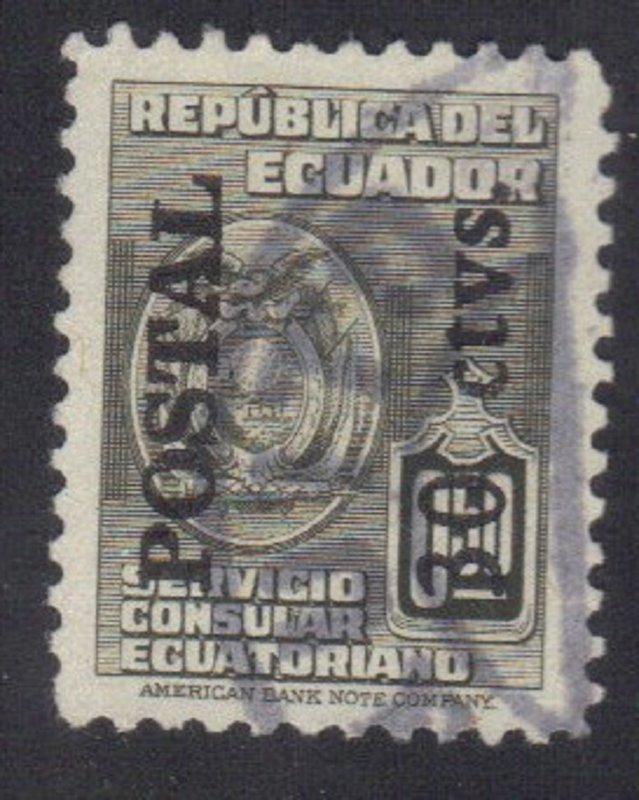 ECUADOR SCOTT #549  USED  30c on 50c 1951