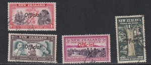 New Zealand # O77, 79, 81, 86, Official Overprints, Used. 1/3 Cat.